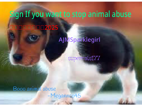 Sign to stop animal abuse! reremix remix