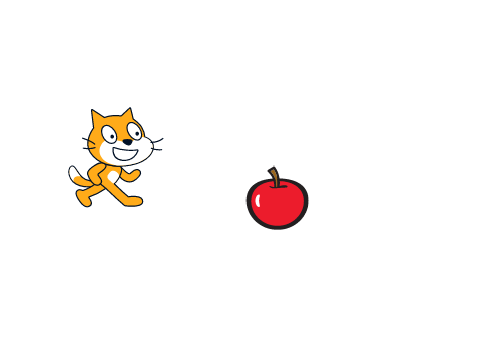 Push the apple