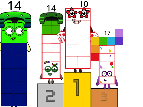 My 1st to 3rd Favorite Offical Numberblocks OC is...