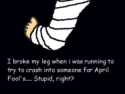 Broke my leg... D;