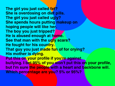 Anti-bullying! Please remix, love and fave to spread the word!