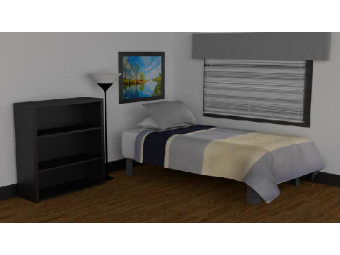 finished bedroom