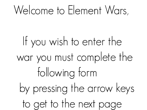 Element Wars Signup