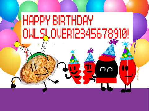 HAPPY BIRTHDAY OWLOVER12345678910