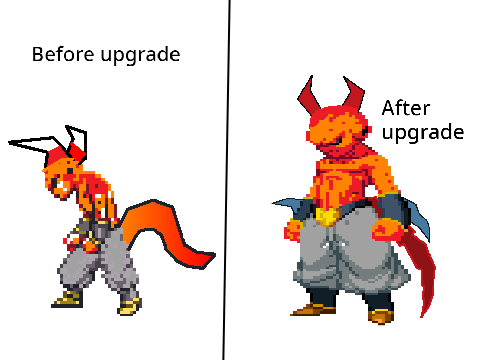 Majin parasite sprite upgrade!