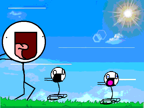 ADD YOURSELF RUNNING FROM GIANT STICKMAN!!!