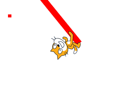 Cat does follow line thing.