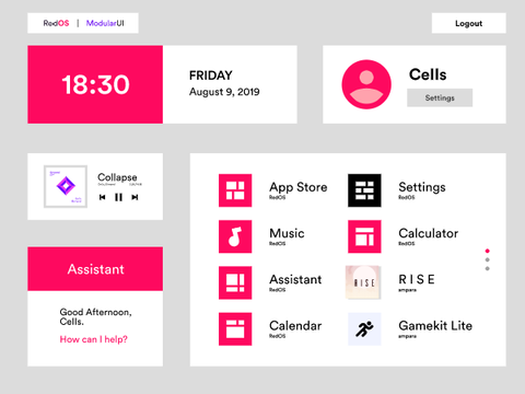 RedOS Desktop Concept - ModularUI