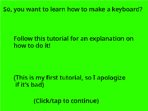 On-screen keyboard tutorial.