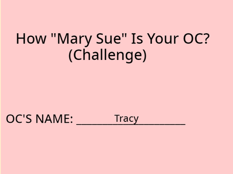 How "Mary-Sue" is Your OC? remix