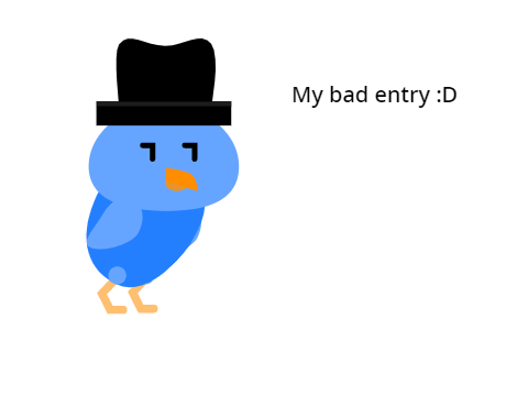 My entry (not good)