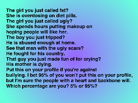 Bullying is a HUGE problem in the world and it stops now. remix remix remix