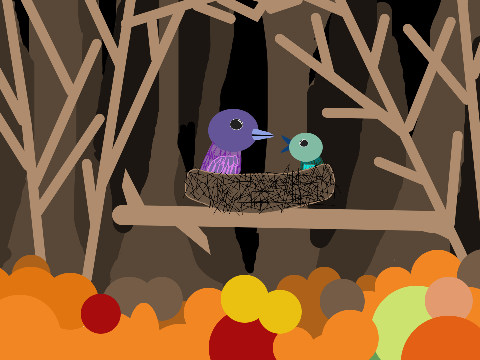 Birds in the Bush {} parallax