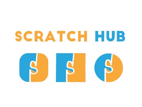 Scratch Hub branding but it has the scratch colors