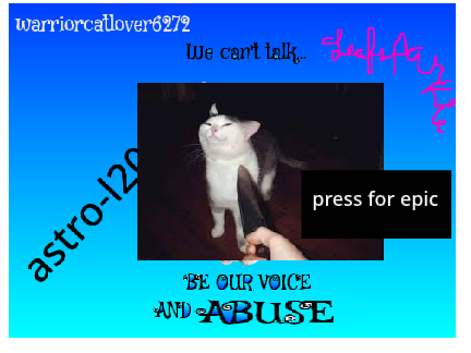 Sign here to abuse! 