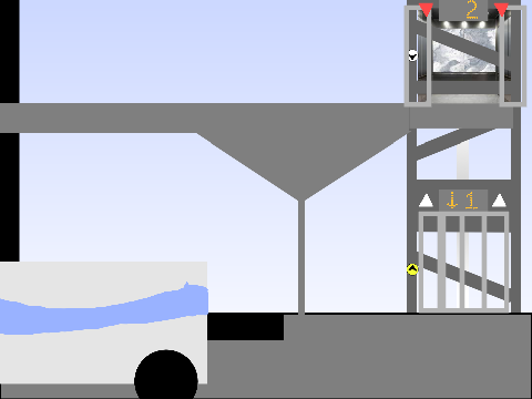 Elevator at a train station with trains simulator (Time-Lapse) remix