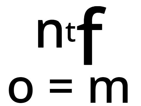 n t f, o = m