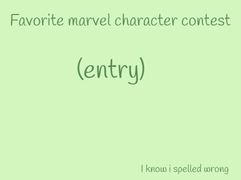  favorite marvel character drawing contest (entry)