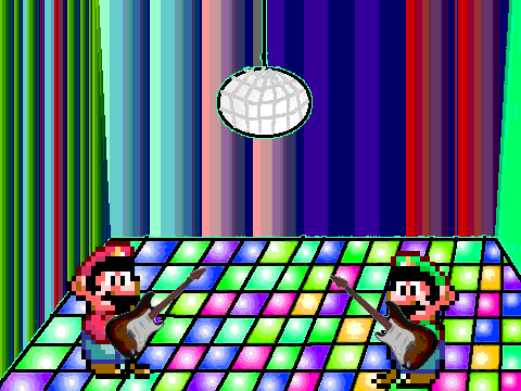 Mario Dance Party- Through the fire and flames