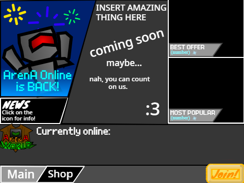 menu for arena online II