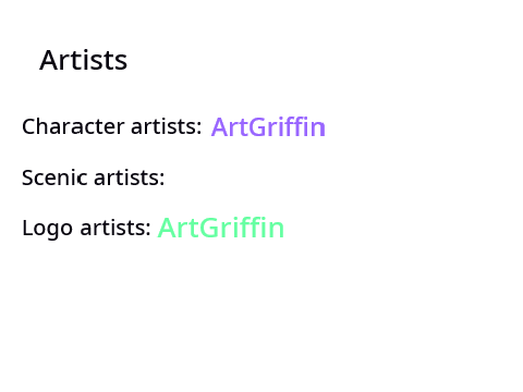 Griffy's Art Requests list of roles. (need to add other people but casnnot remember) NOT FINISHED