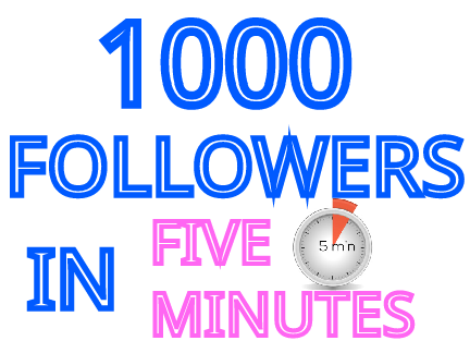 How To Get 1000 Followers In 5 Minutes!
