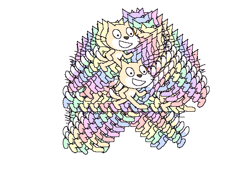 1S1S Rainbow Cat Stamp