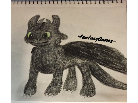 How To Train Your Dragon Art - Toothless