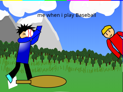 me when i play baseball BAC II entry