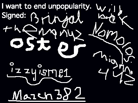 LET'S END UNPOPULARITY!