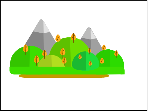 Flat art lanscape