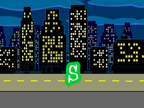 Letter S Rainbow City Night