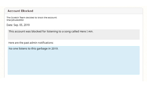 Blocked for liking a song..?