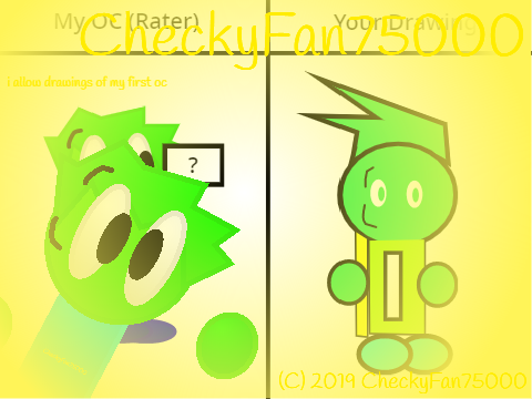 i allow drawings of my first oc