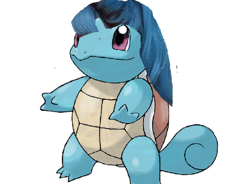 squirtle with hair