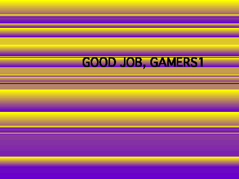 Game contest results