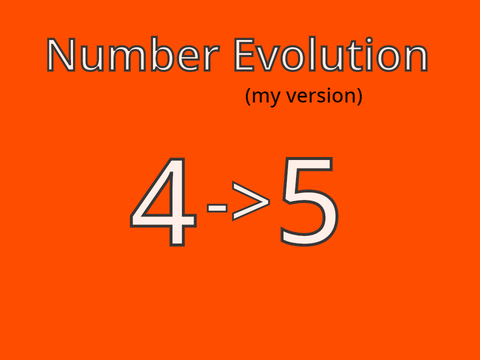 Number Evolution (my version) (4 --> 5)