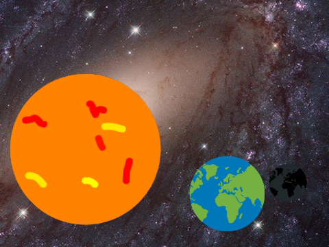moon sun earth and stars