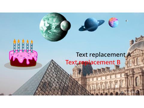 Text replacements