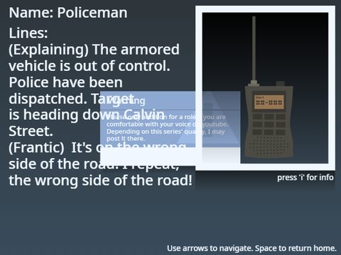 Auditions: Policemen