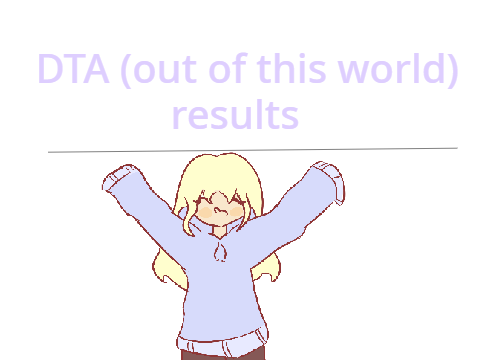 DTA (out of this world) RESULTS