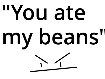 You ate my beans!