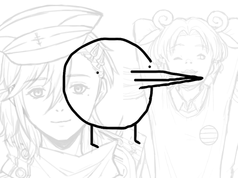 unfinished sketches because i am the Big Lazy
