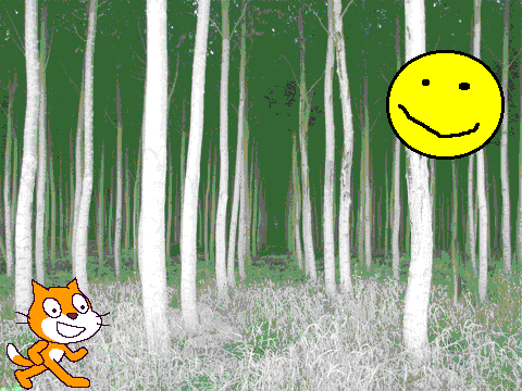Scratch cat get's K-O'd By A Smiley Face