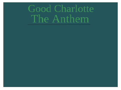 The Anthem - Good Charlotte