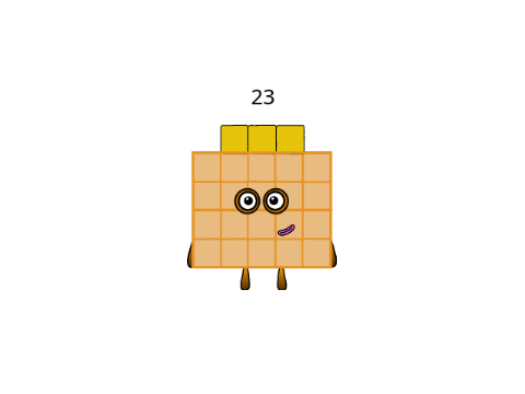 My custom numberblock: numberblock 23
