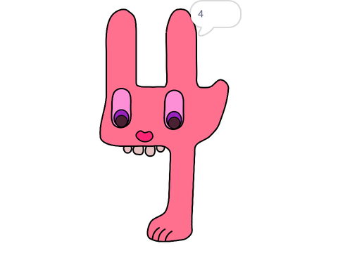 Sesame Street's Number Creatures - 4 (Vector Look) remix
