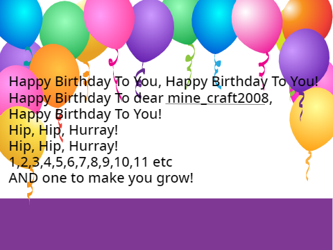 Happy Birthday mine_craft2008!