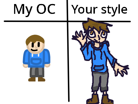 Draw my OC in your style! remix