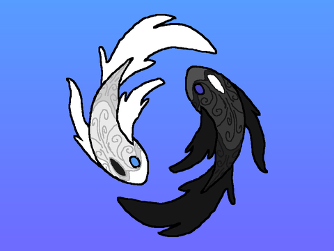 Yin & Yang Koi Fish Drawing
